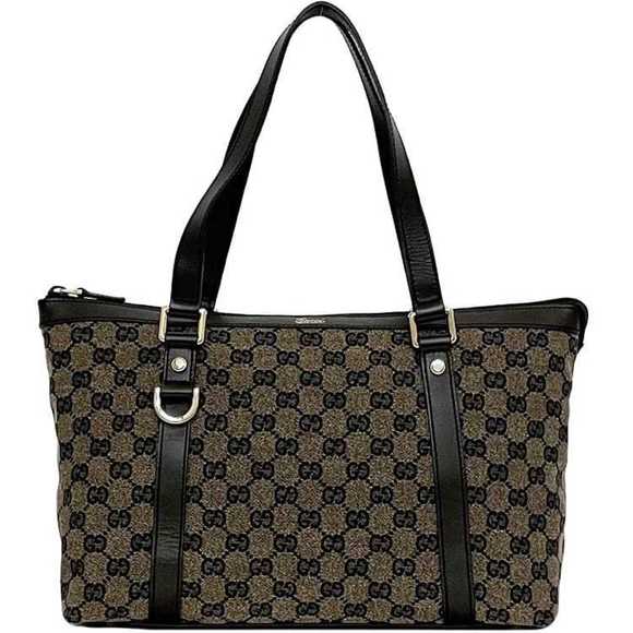 GUCCI Brown Leather Tote Bag - Picture 1 of 11